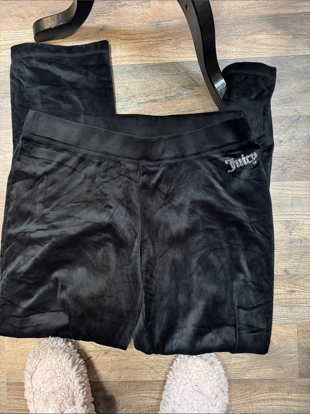 Juicy Couture Black Velour Jumpsuit with Rhinestone Logo - Picture 5 of 5